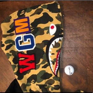 Bape half n half zip up jacket